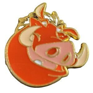 Disney Lion King Trading Pin Pumbaa WartHog Face Lapel Pin Brooch Badge Jewelry